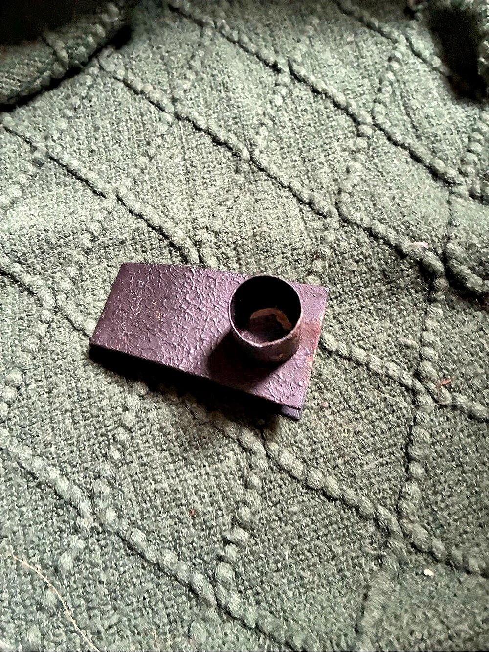 Primitive shelf taper candle holder